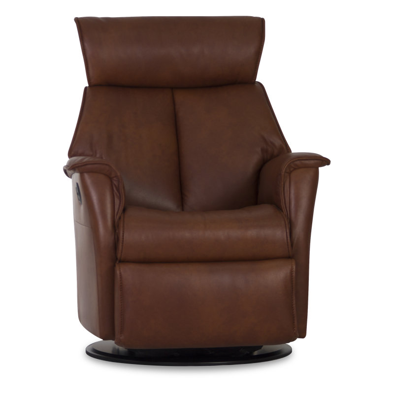 IMG Comfort Boss Leather Swivel Glider Recliner Perigold